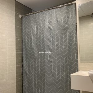 Rèm phòng tắm chống nước màu ghi